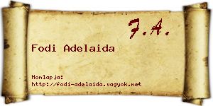 Fodi Adelaida névjegykártya